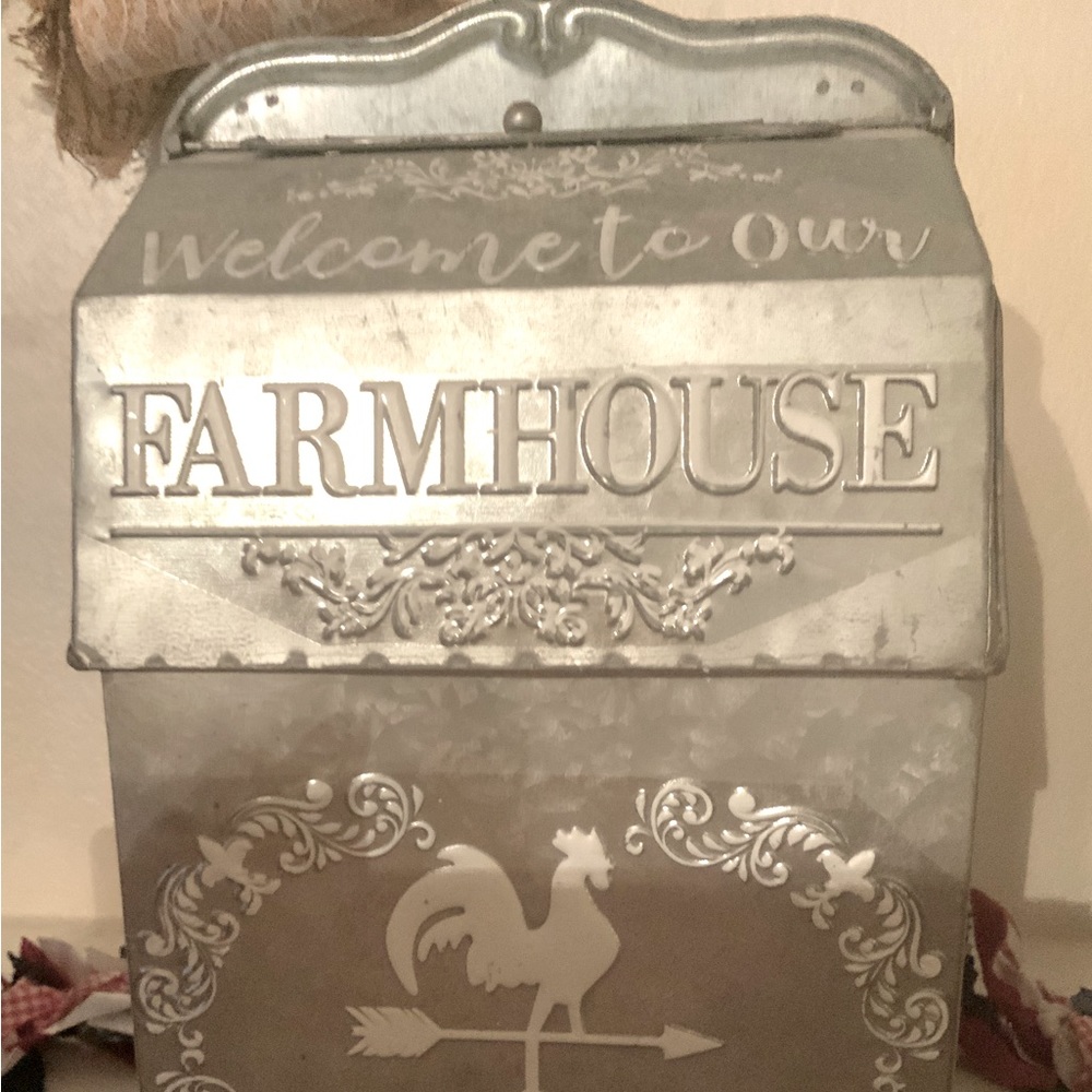 Large Farmhouse Metal Mailbox